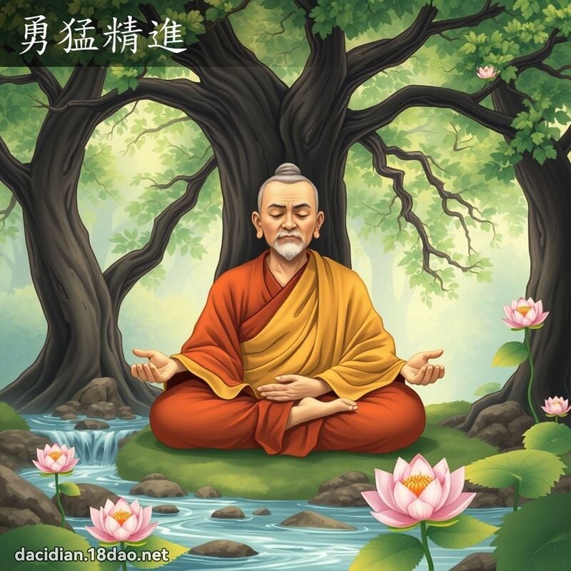 勇猛精進 - 國語大辭典配圖