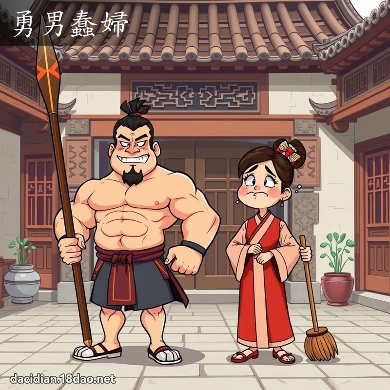 勇男蠢妇 - 国语大辞典配图