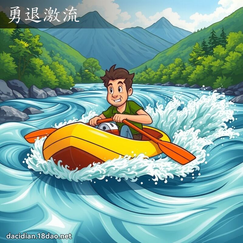 勇退激流 - 国语大辞典配图