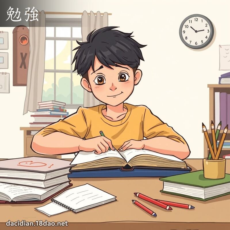 勉强 - 国语大辞典配图