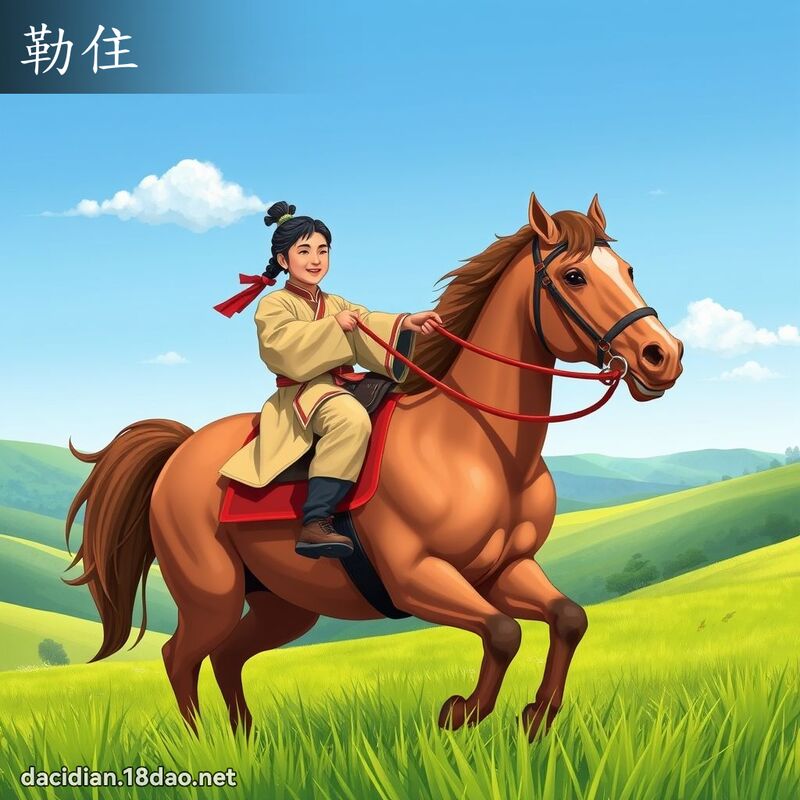 勒住 - 国语大辞典配图