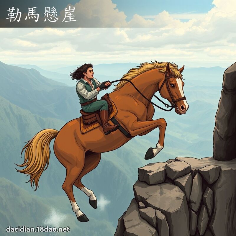 勒馬懸崖 - 國語大辭典配圖