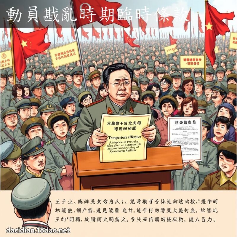 動員戡亂時期臨時條款 - 國語大辭典配圖