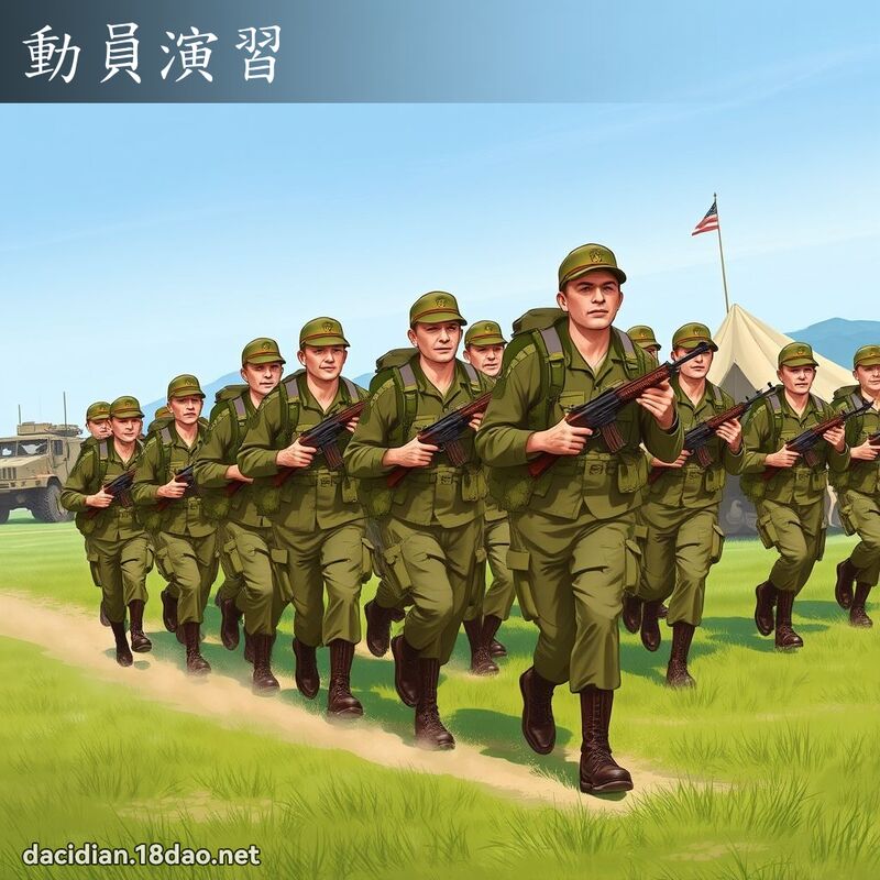 动员演习 - 国语大辞典配图
