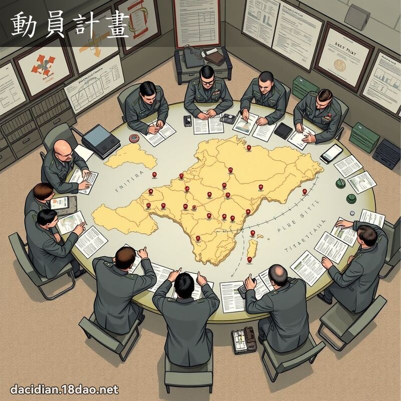 動員計畫 - 國語大辭典配圖