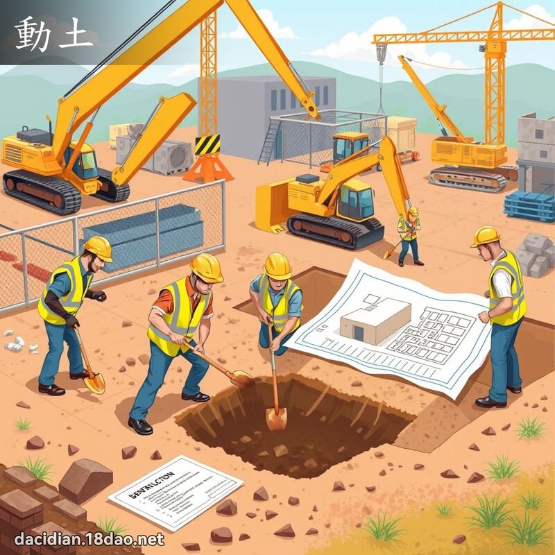 动土 - 国语大辞典配图