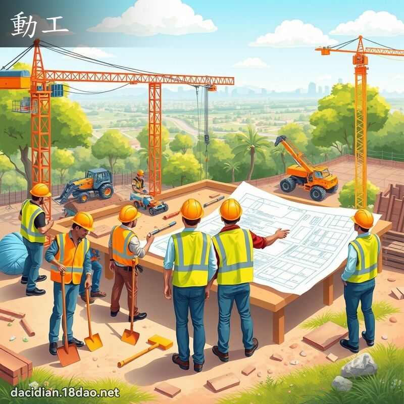 动工 - 国语大辞典配图