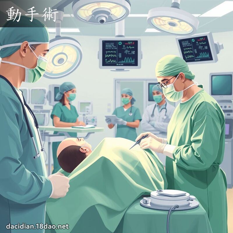 動手術 - 國語大辭典配圖