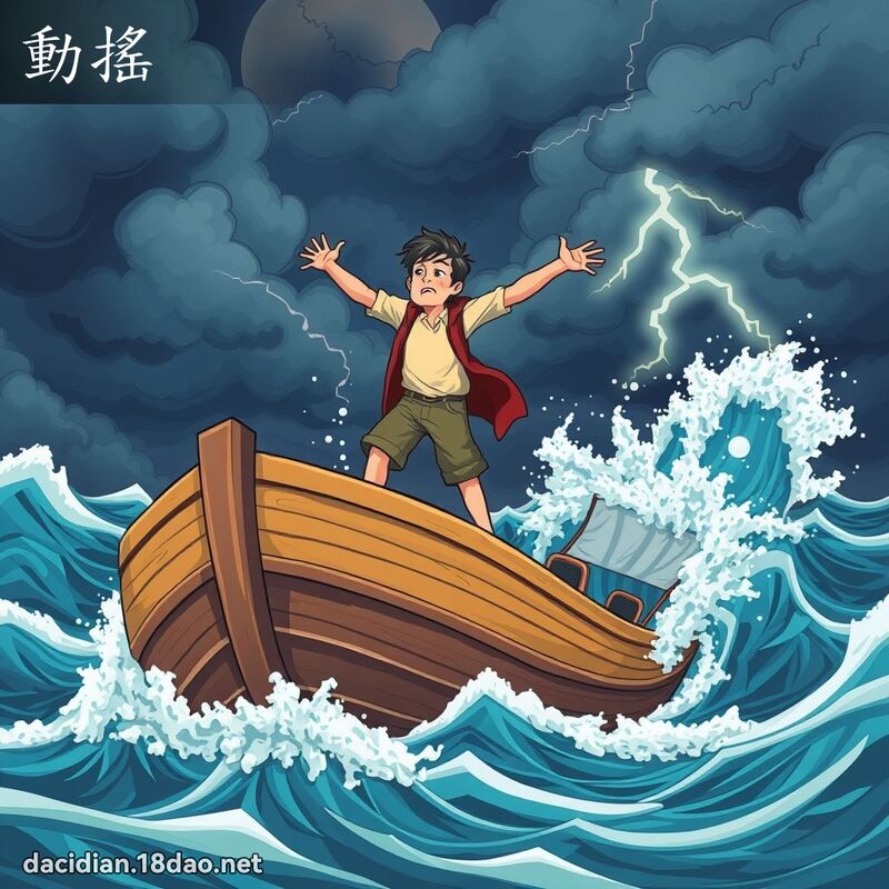 動搖 - 國語大辭典配圖
