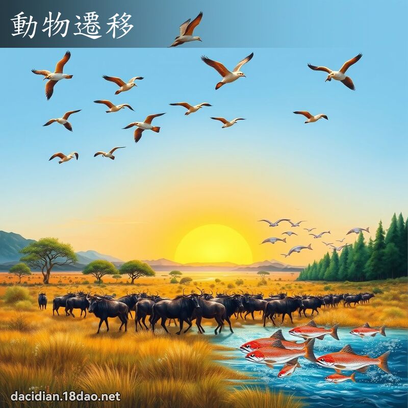 動物遷移 - 國語大辭典配圖