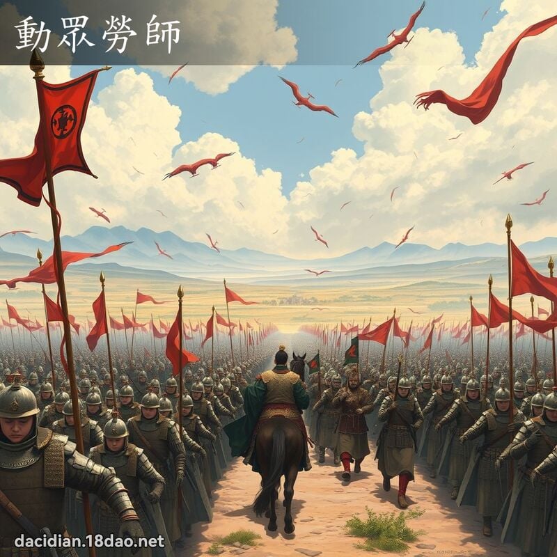 動眾勞師 - 國語大辭典配圖