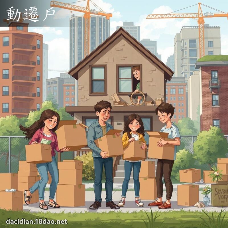 动迁户 - 国语大辞典配图