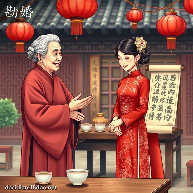 勘婚 - 國語大辭典配圖