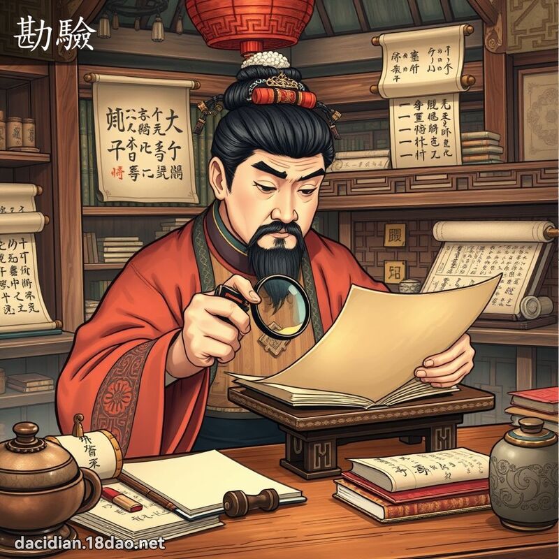 勘驗 - 國語大辭典配圖