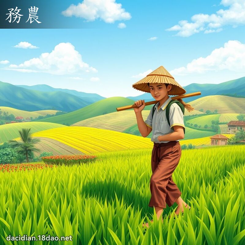务农 - 国语大辞典配图