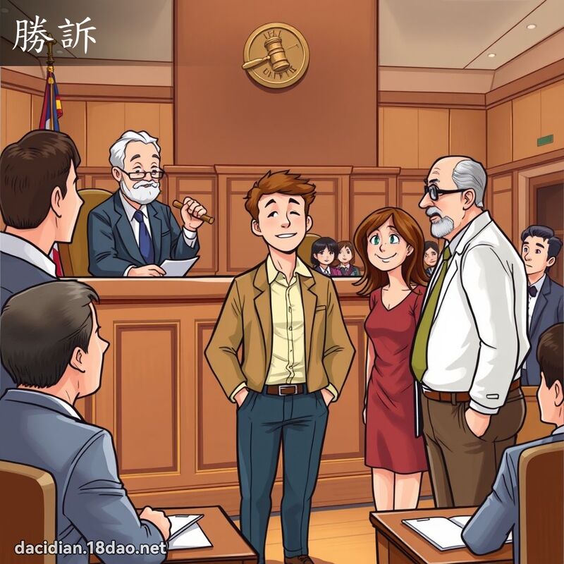 勝訴 - 國語大辭典配圖
