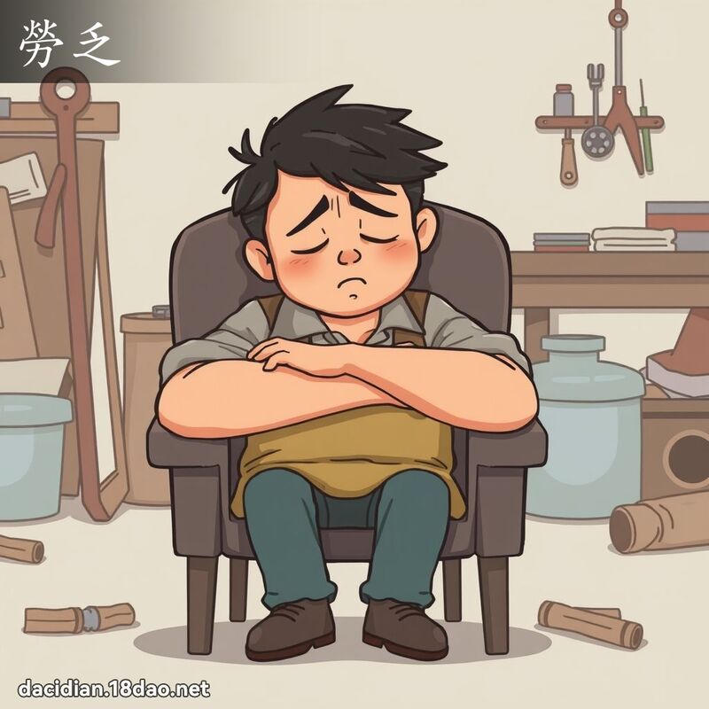 劳乏 - 国语大辞典配图
