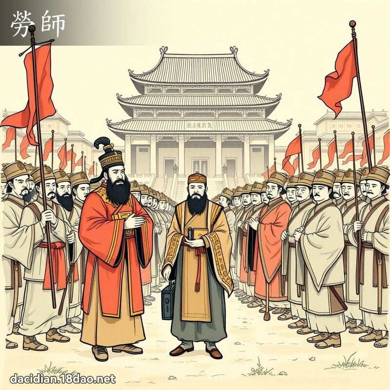 劳师 - 国语大辞典配图