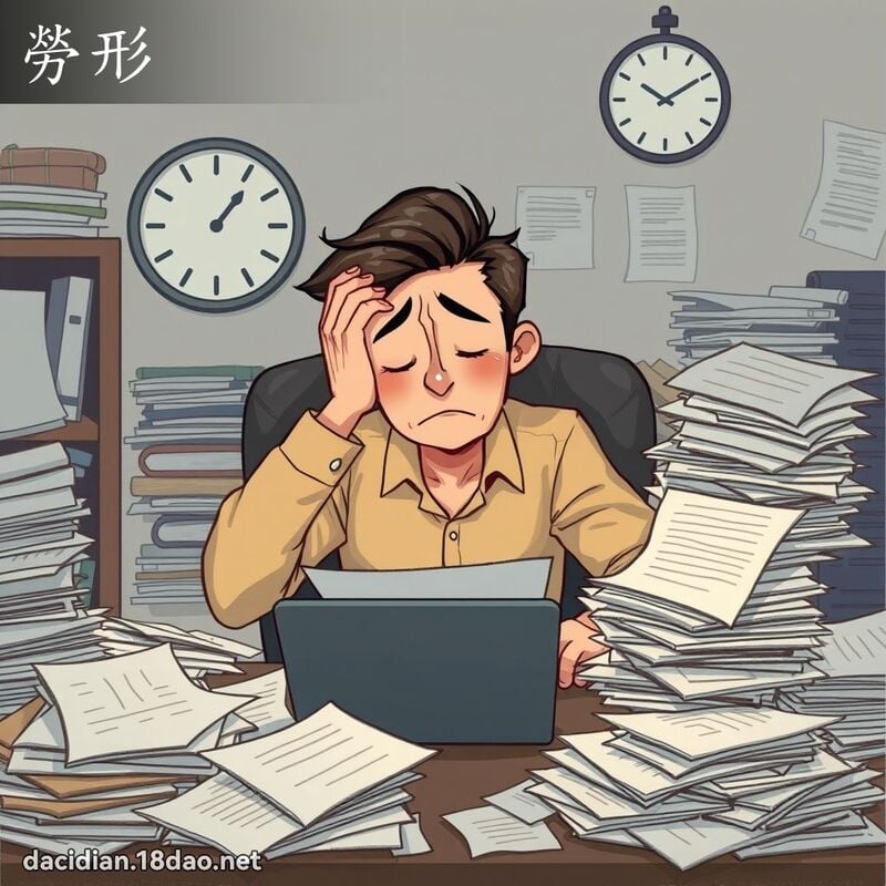 劳形 - 国语大辞典配图