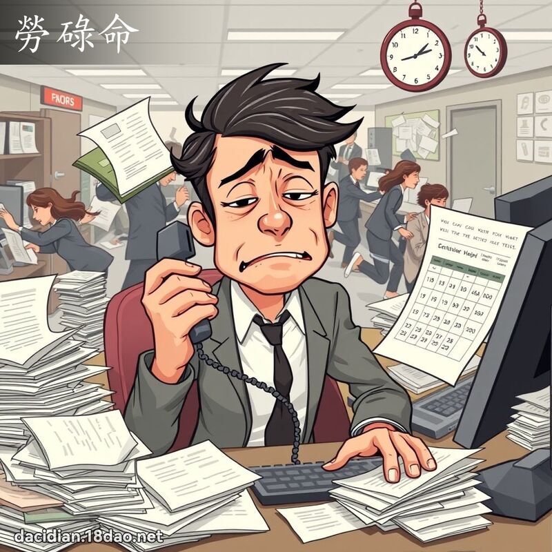 劳碌命 - 国语大辞典配图