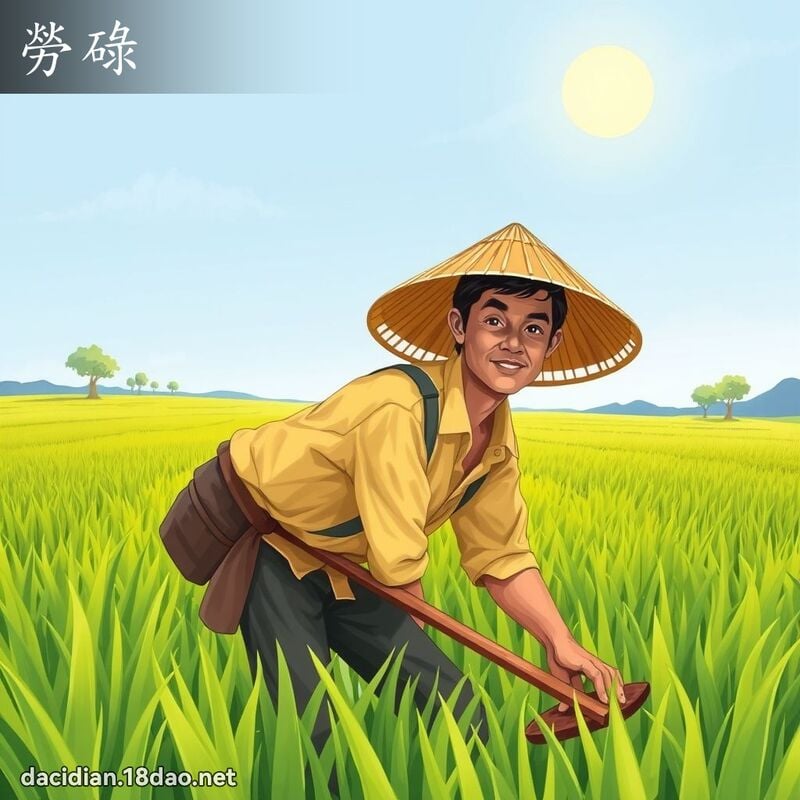 劳碌 - 国语大辞典配图