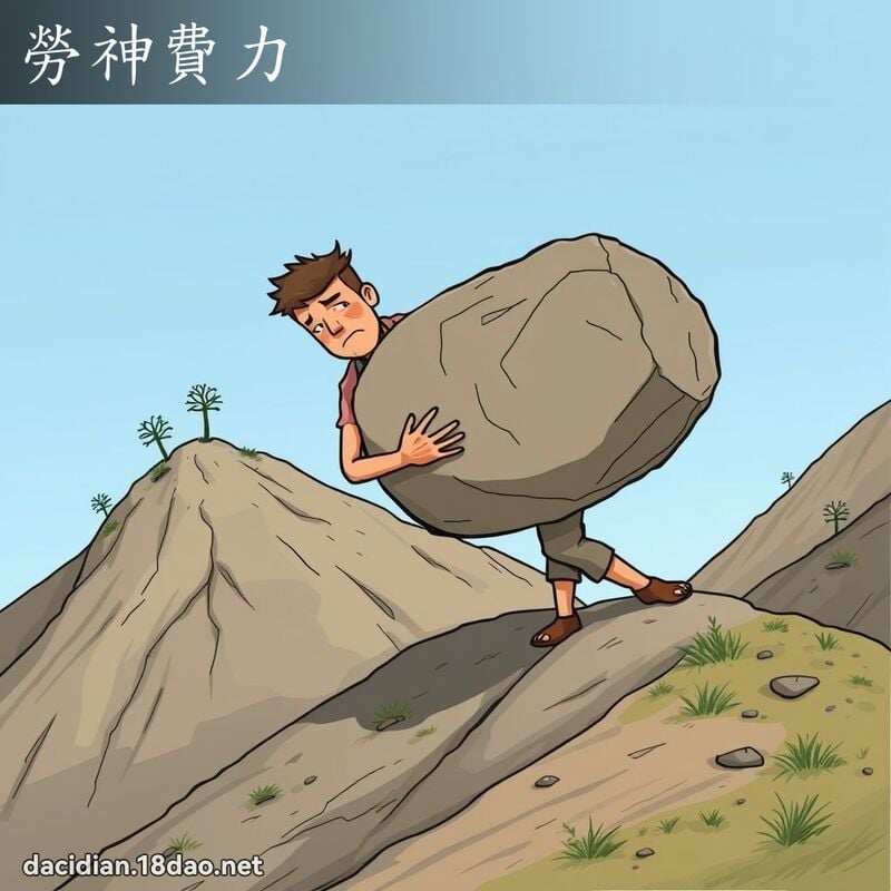 劳神费力 - 国语大辞典配图