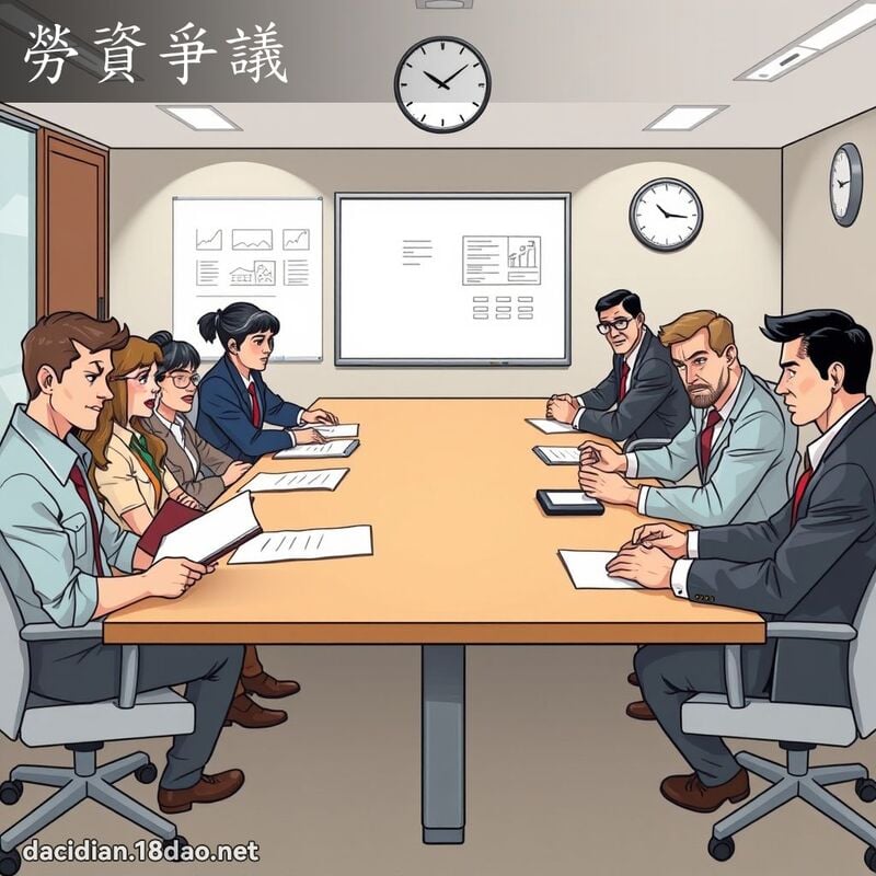 劳资爭议 - 国语大辞典配图