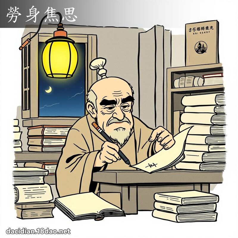 劳身焦思 - 国语大辞典配图