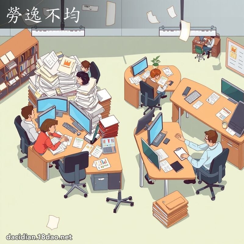劳逸不均 - 国语大辞典配图