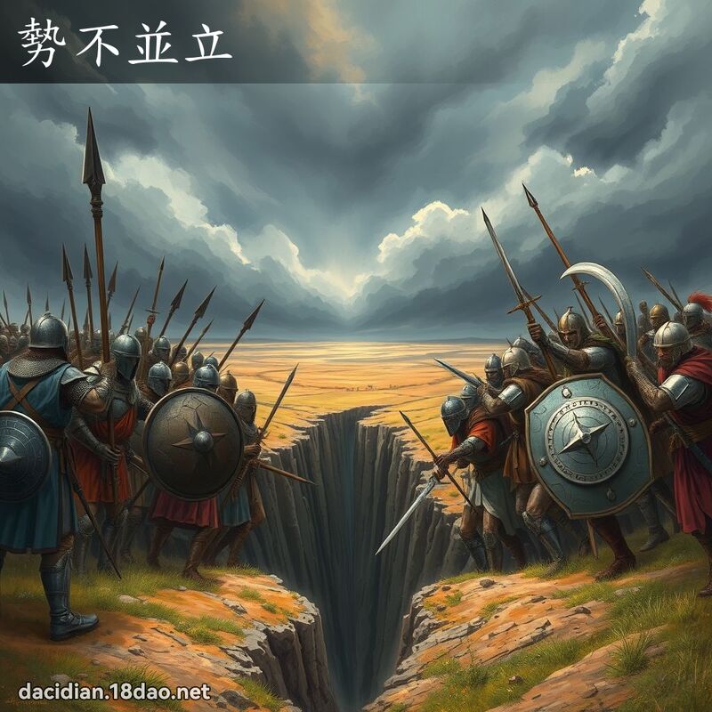 勢不並立 - 國語大辭典配圖