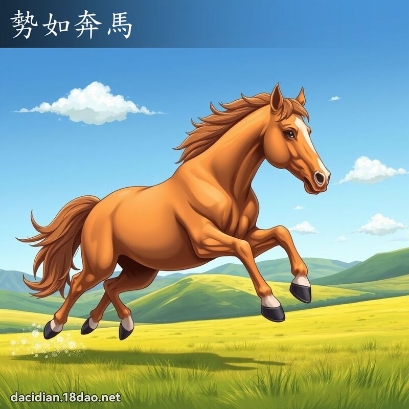 势如奔马 - 国语大辞典配图
