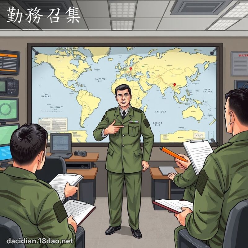 勤務召集 - 國語大辭典配圖
