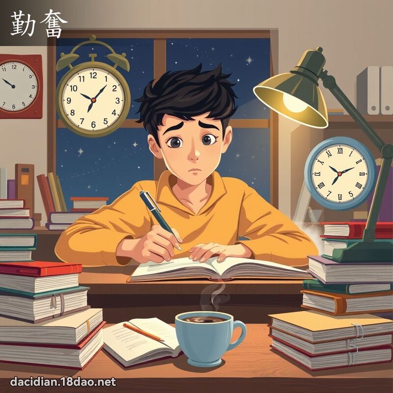 勤奮 - 國語大辭典配圖