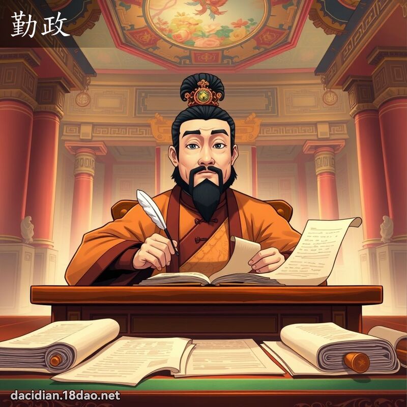 勤政 - 国语大辞典配图