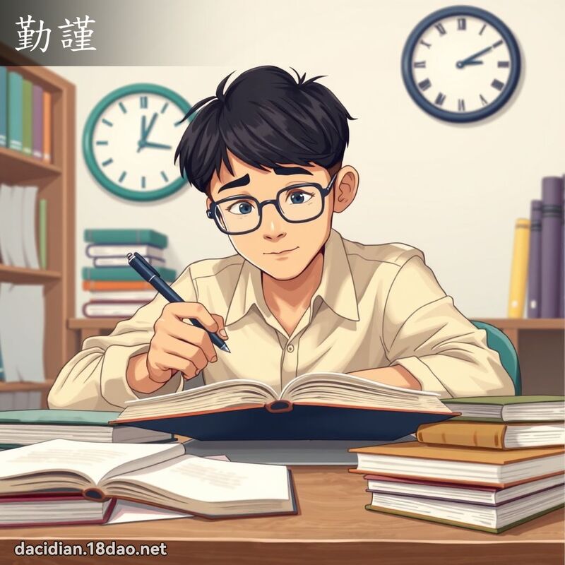 勤謹 - 國語大辭典配圖