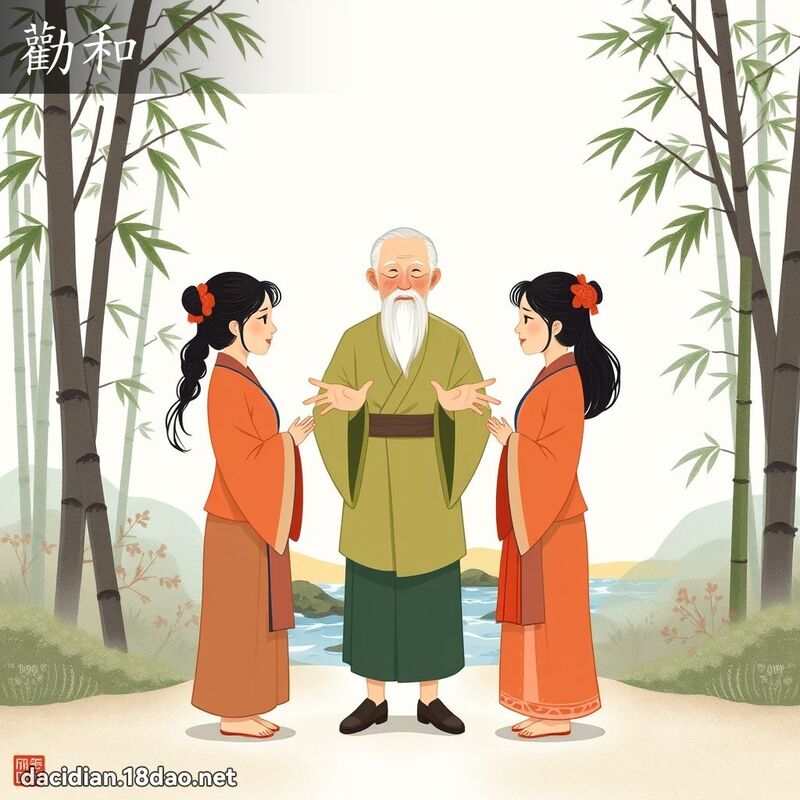 劝和 - 国语大辞典配图