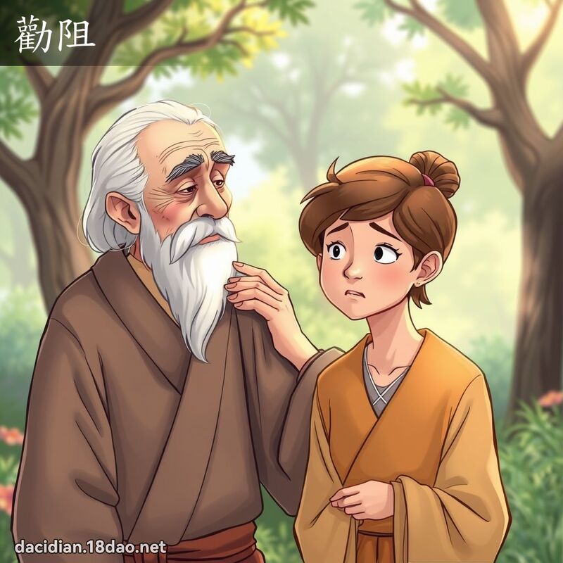 勸阻 - 國語大辭典配圖