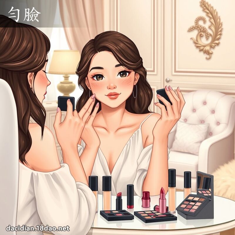勻臉 - 國語大辭典配圖