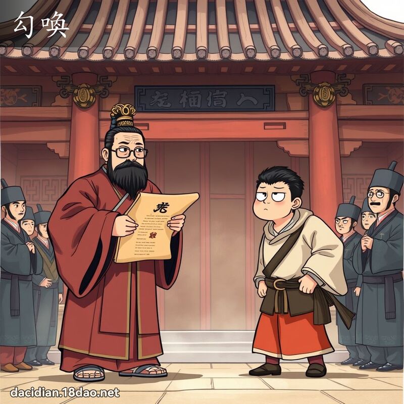 勾唤 - 国语大辞典配图