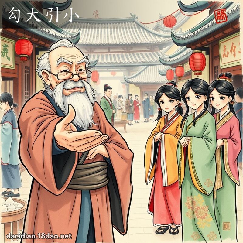 勾大引小 - 国语大辞典配图