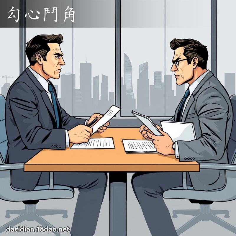 勾心鬥角 - 國語大辭典配圖