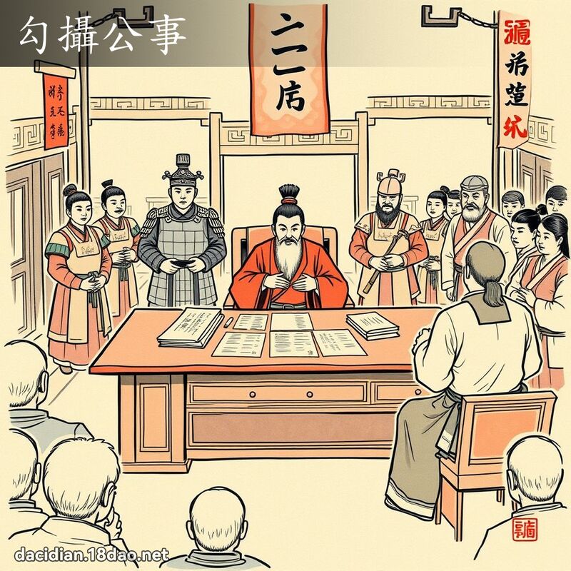 勾摄公事 - 国语大辞典配图