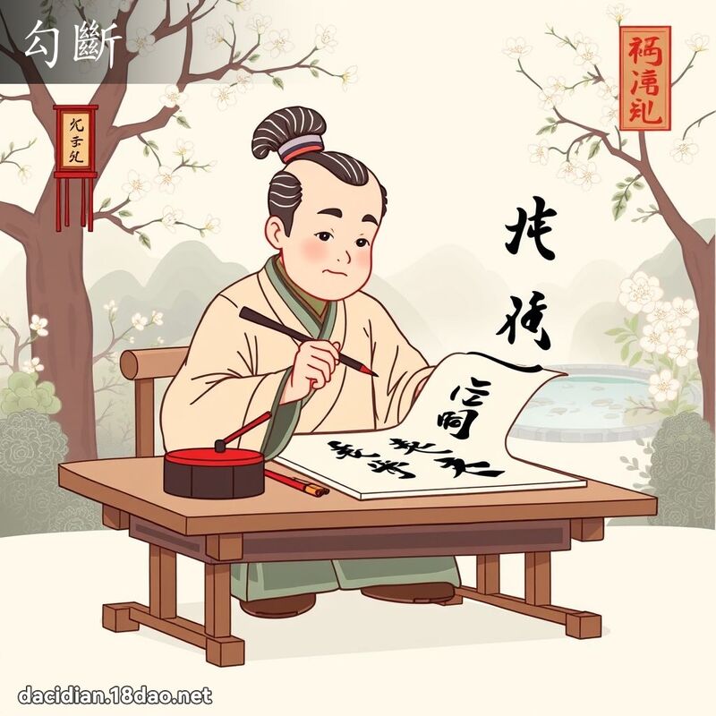 勾断 - 国语大辞典配图