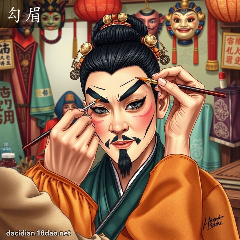 勾眉 - 国语大辞典配图