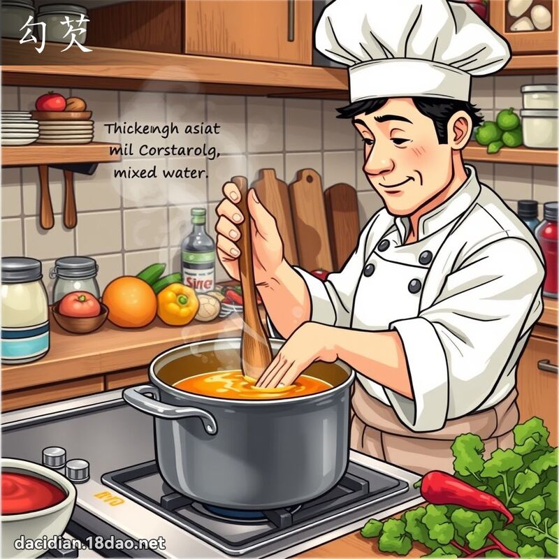 勾芡 - 国语大辞典配图