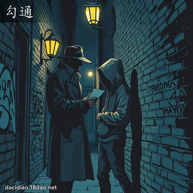 勾通 - 国语大辞典配图