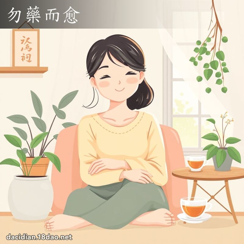 勿藥而愈 - 國語大辭典配圖