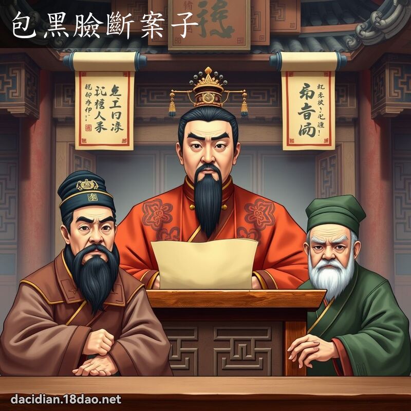 包黑脸断案子 - 国语大辞典配图
