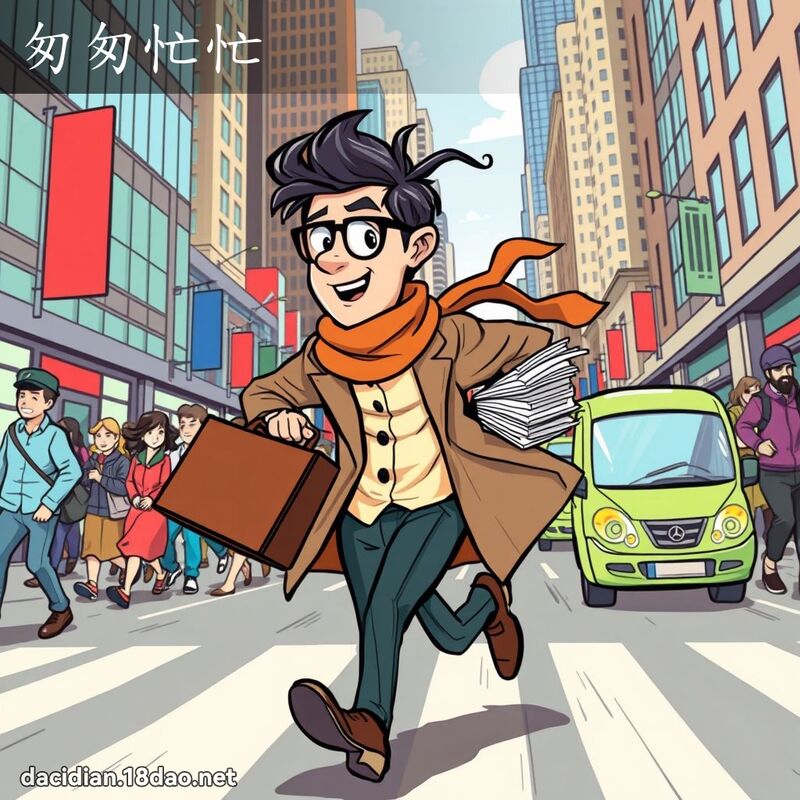 匆匆忙忙 - 國語大辭典配圖