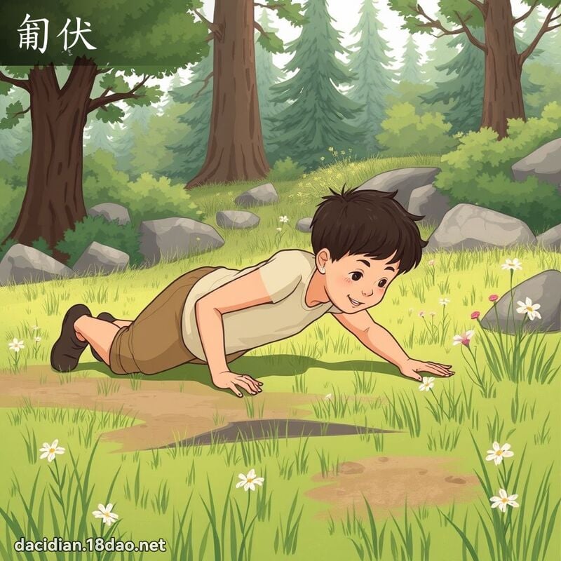 匍伏 - 国语大辞典配图